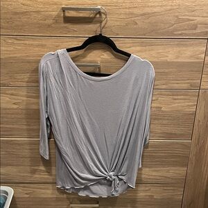 Michael Stars Gray Women's Top with Knot Detail